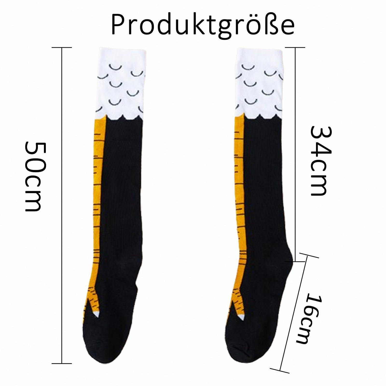 Чулки с куриными лапами, смешные чулки с 3D мультяшными куриными лапами, повседневные чулки выше колен, фото №4
