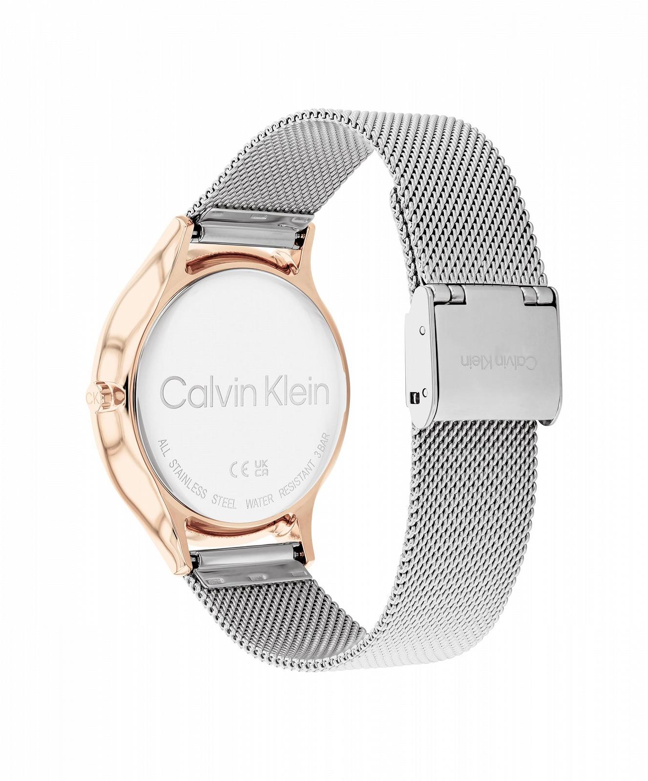 Жіночий годинник Calvin Klein Timeless Collection Кварцовий механізм Двострілочний Годинник Ремінець з нержавіючої сталі Сріблястий, фото №3