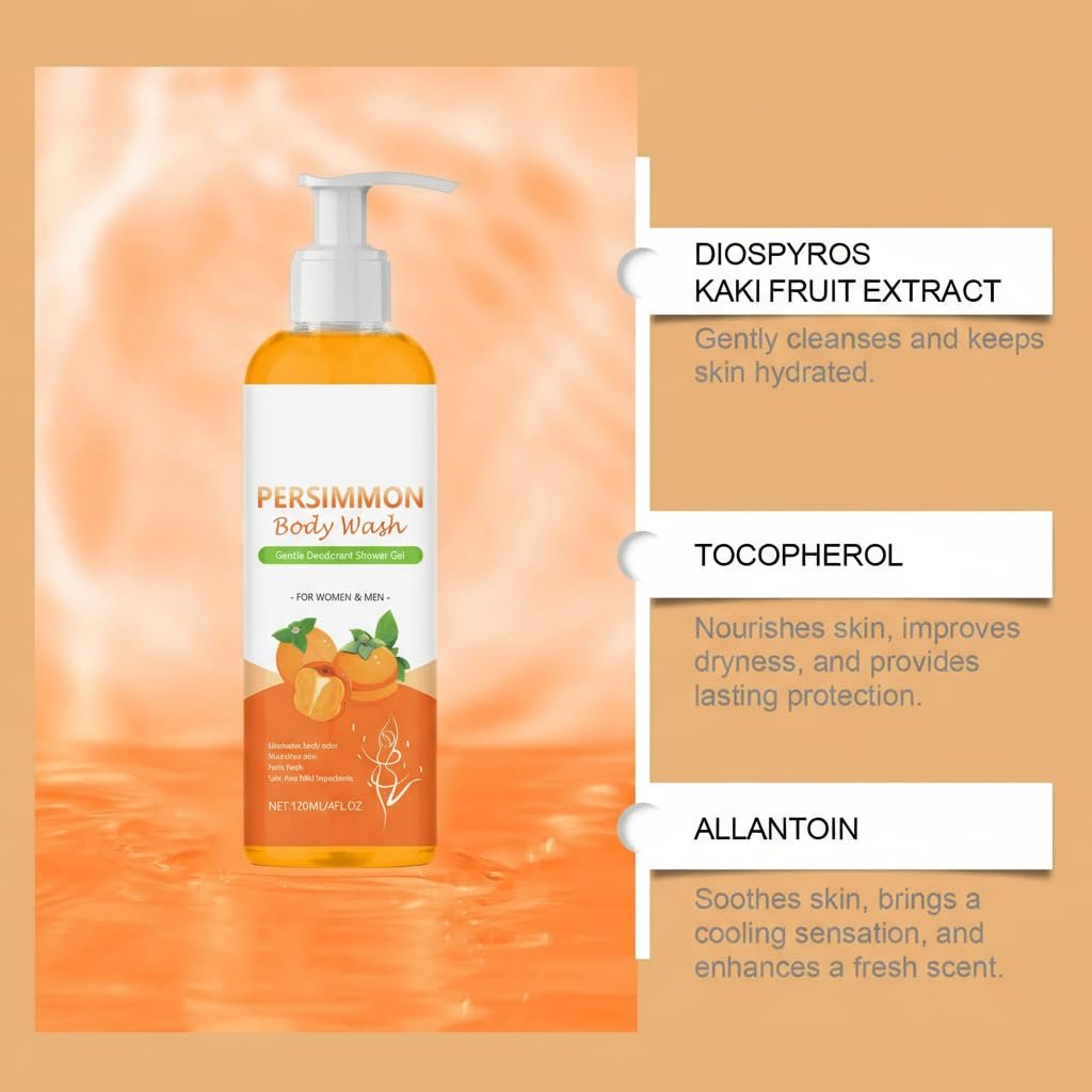 Гель для душу з екстрактом хурми дезодоруючий 1 шт., фото №4