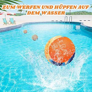 М'яч Ryaco Water Balls Jumping Ball - Набір з 3 м'ячів для води, стрибаючих м'ячів для дітей та дорослих - Водяна іграшка, водяний стрибаючий м'яч для басейну та моря - Водяний м'яч, дитячий маленький пляжний м'яч, неопреновий м'яч synthetic.ua - Фото 1