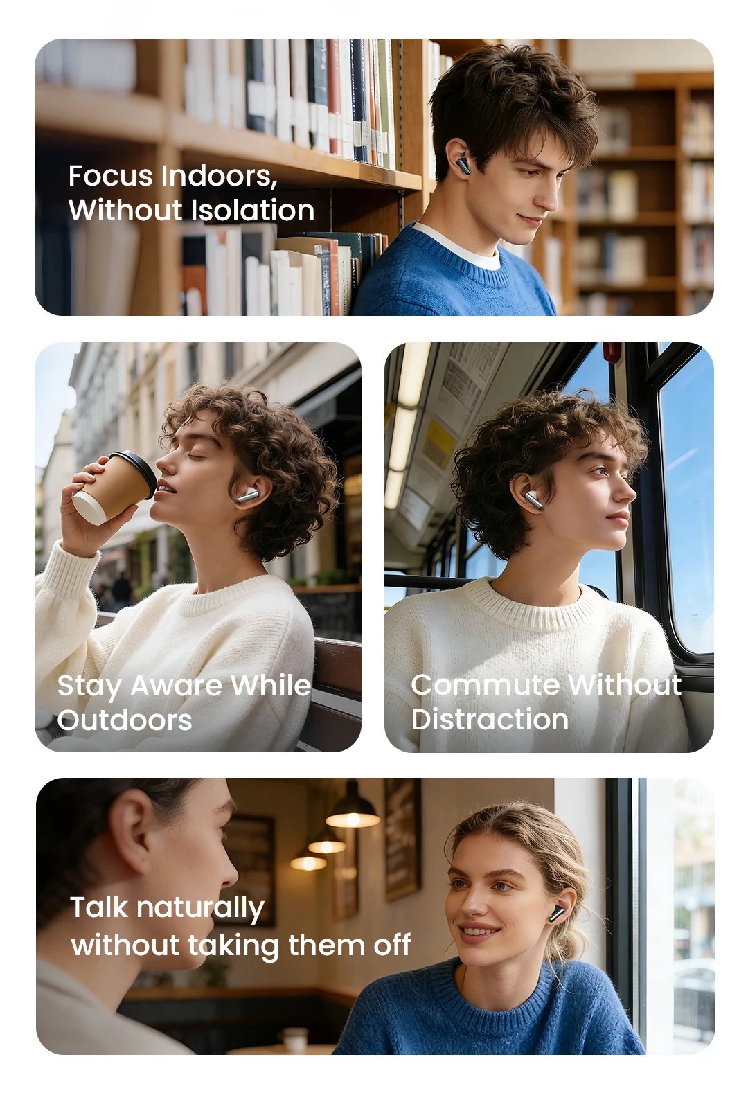 Навушники HAYLOU Flowbuds N55 Black LDAC Hi-Res Audio 54dB ANC IPX5, фото №15