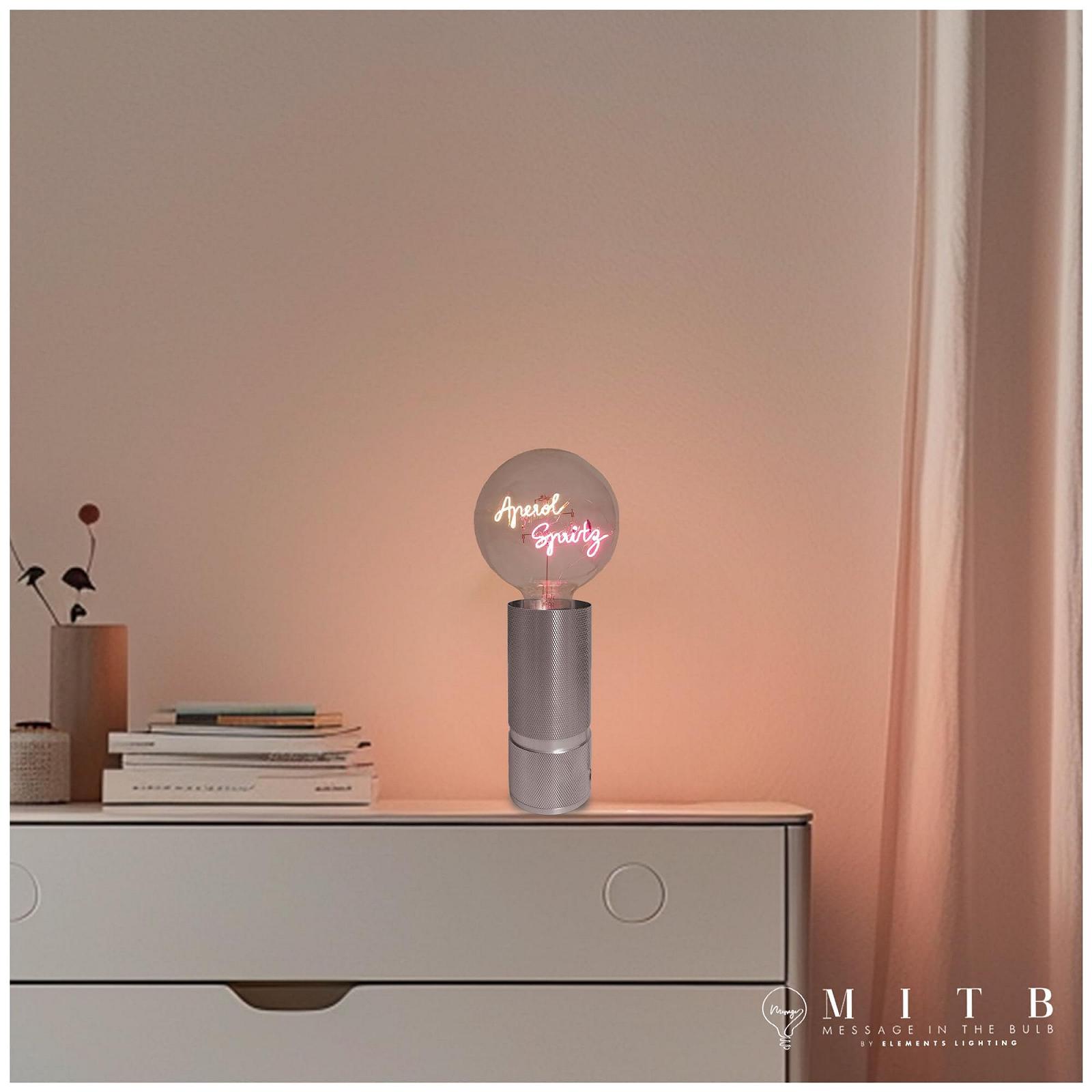 Основание для лампы Fitz Elements Lighting E27 16 см с регулировкой яркости Retro Silver, фото №7