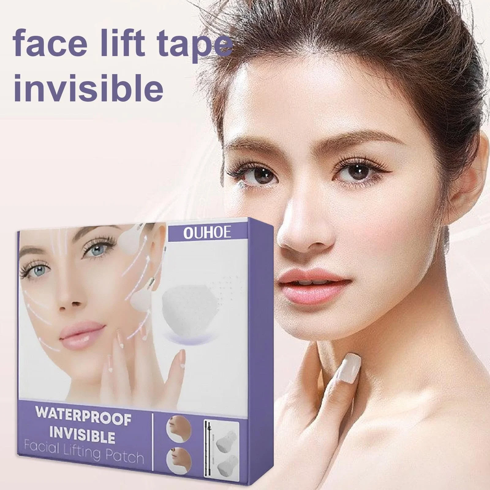 Стрічка для підтяжки обличчя Invisible Povanjer V-подібна, фото №3