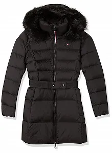 Пальто Tommy Hilfiger стьобане жіноче - Фото 1