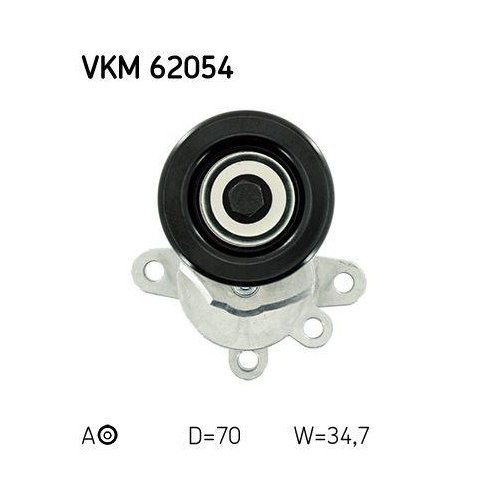 Натяжитель поликлинового ремня SKF VKM 62054 для NISSAN, фото №2