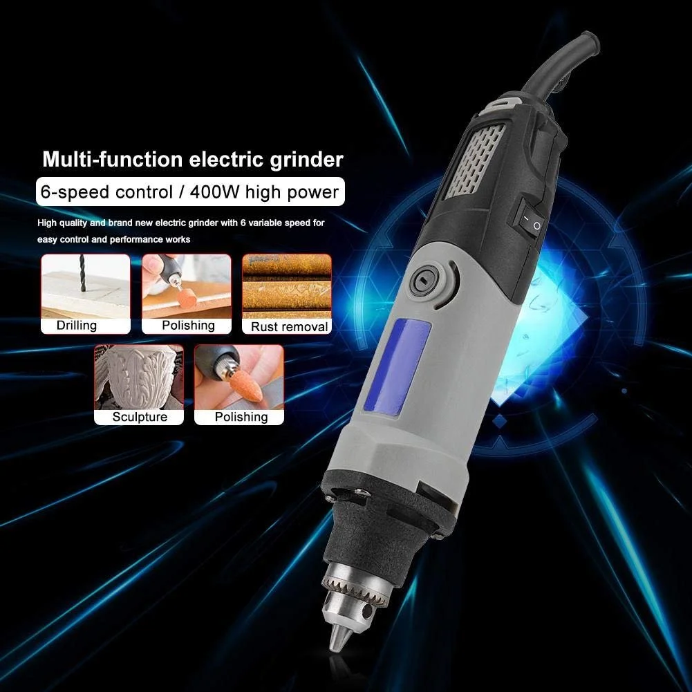 Штанговая Шлифмашина, Мини Штанговая Шлифмашина, 400W Электрическая Шлифмашина 6 Позиции с Переменной Скоростью 220В ЕС Вилка, фото №5