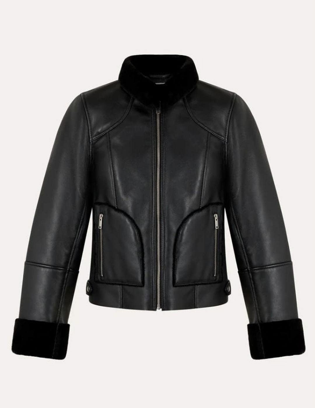 Кожаная куртка Naf Naf Veste En Cuir, фото №3
