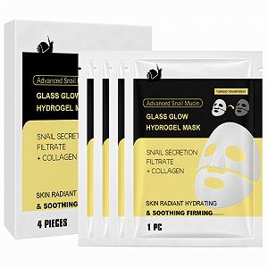 Маска Allony Advanced с Муцином Улитки, Ночная Коллагеновая Маска, Маска для Стеклянной Кожи, Гидрогелевая Маска со Слизью Улитки, Корейские Маски для Лица, Сыворотка Улитки + Коллаген - Фото 1