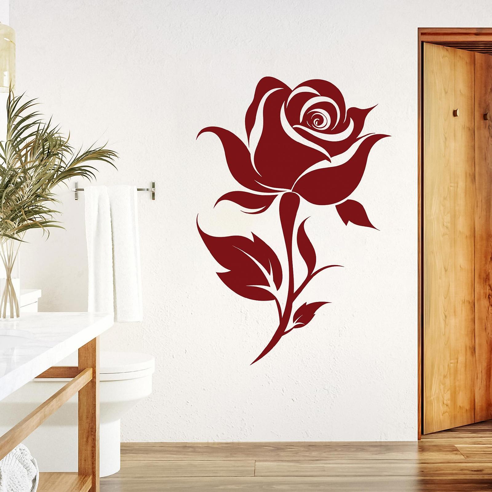 Наклейка на стіну GRAZDesign Rose Blossom Flower 81 x 57 см Золота, фото №1