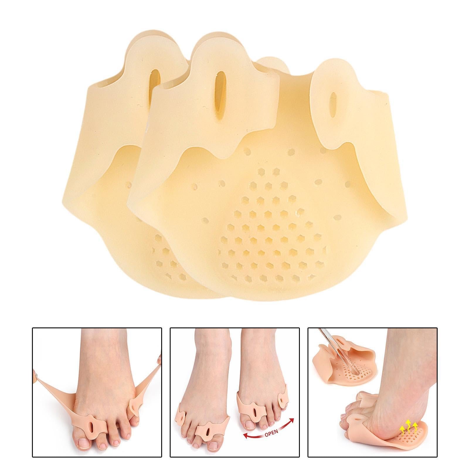 Роздільник для пальців MERIGLARE 2 шт Гелевий регульований з подушкою підтримки Жовтий, фото №5