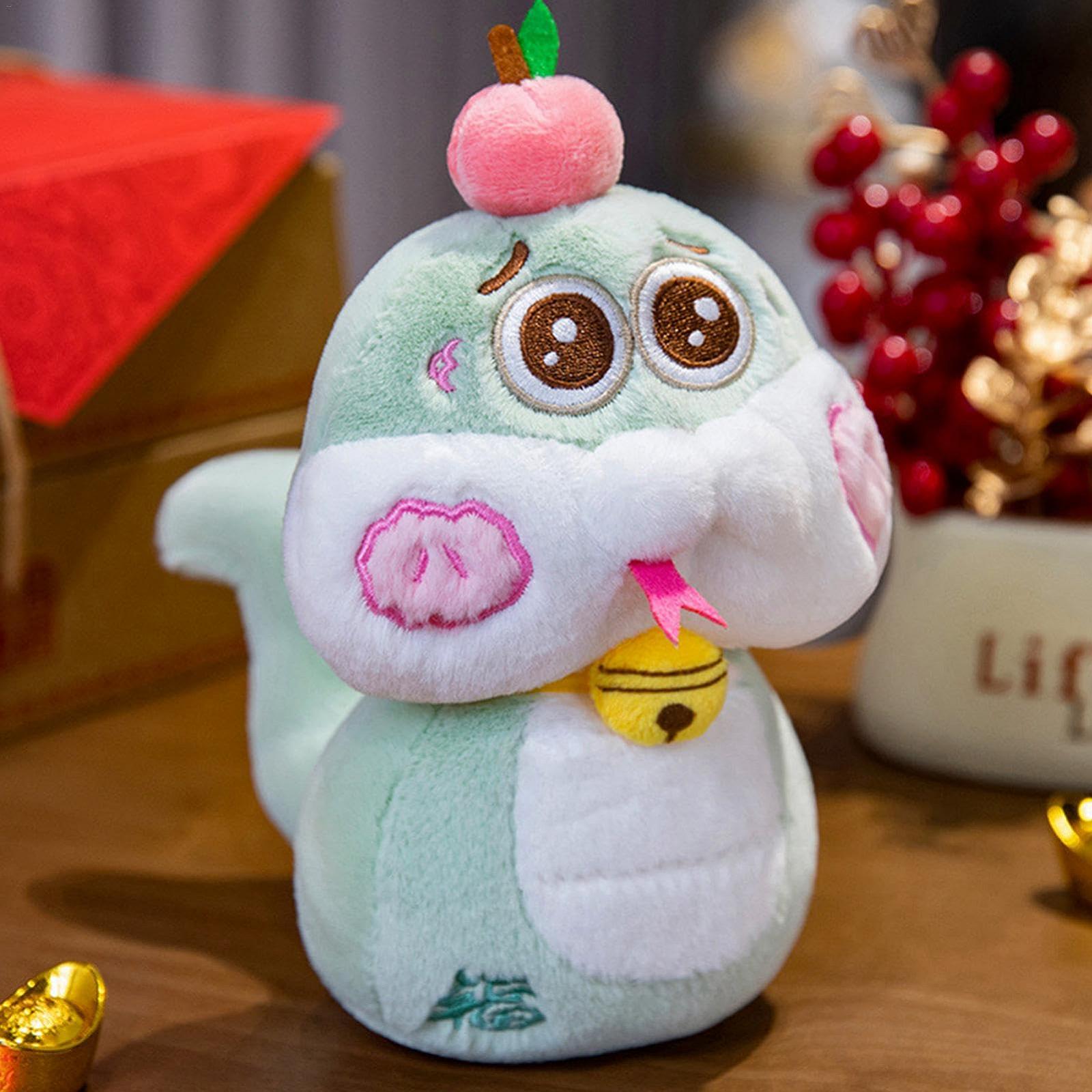 Игрушка плюшевая Змея 2025 11 дюймов Китайская Счастливая змея с милым выражением лица, фото №6