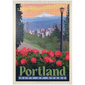 Пазл MyPuzzle Special Collection Portland, Oregon: City of Roses, Vintage Poster 1000 элементов - Фото 1