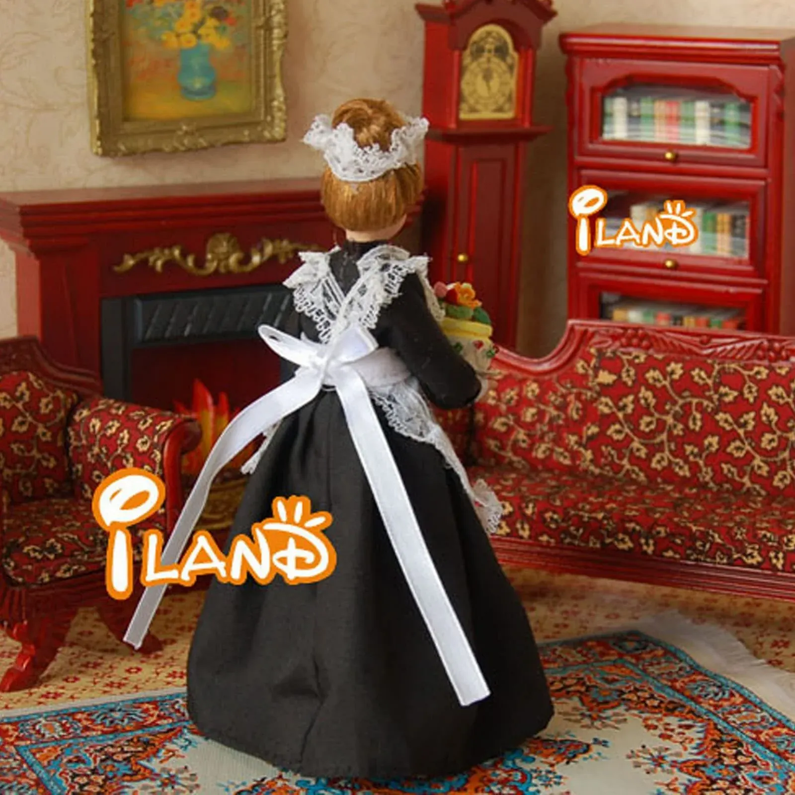 Кукла Tbest Dollhouse Victorian Maid 1:12 гибкая подвижная керамическая девушка ручной работы, фото №7