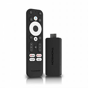 Медиаплеер стриминговый стик THOMSON Google TV 140, 4K UHD, Google Assistant, Googlecast, Wi-Fi, Bluetooth 5.0, HDMI, Dolby Atmos, DTS Digital Surround, HDR10, 2 ГБ RAM, 8 ГБ Memory - Фото 1