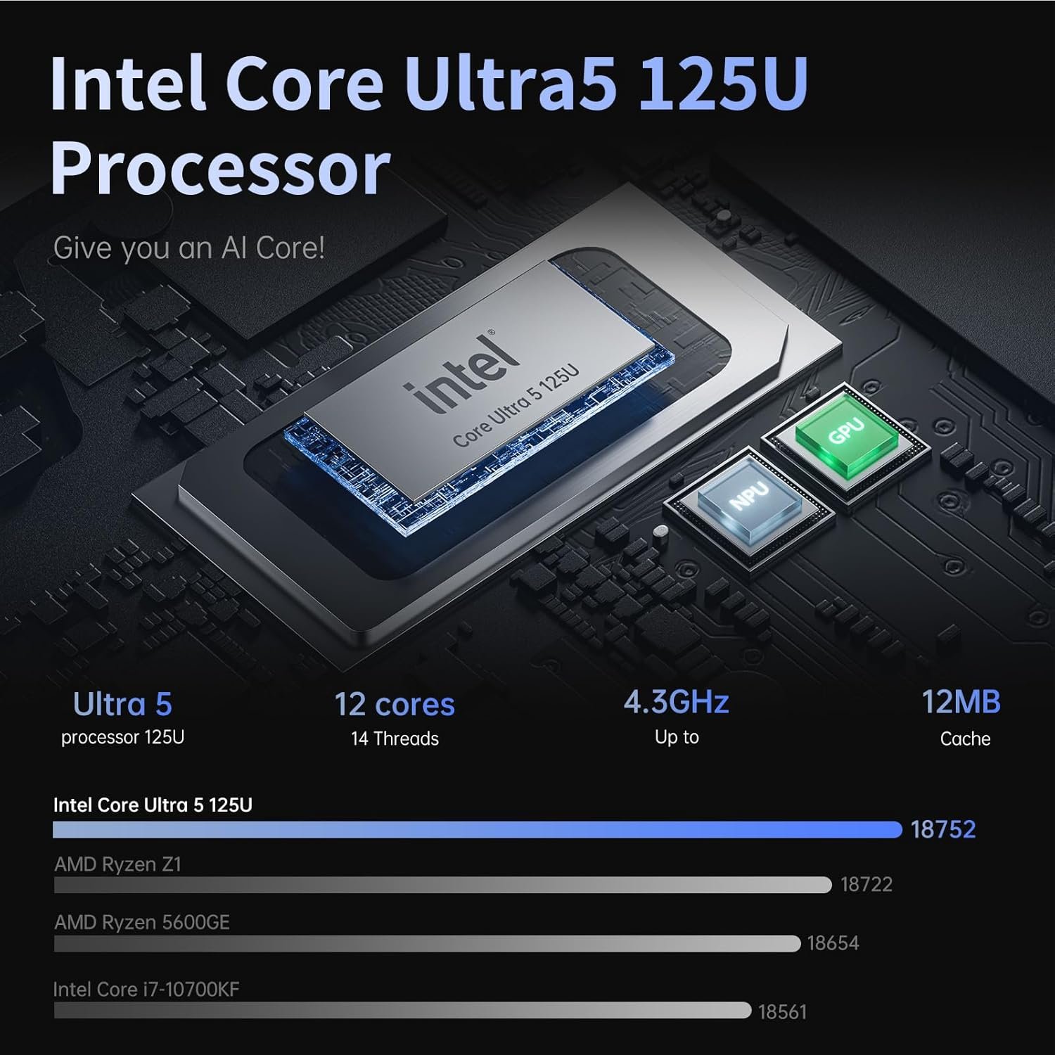 Ноутбук 16.1" AOC MX16 Intel ULTRA5-125U RAM 16GB SSD 1TB Windows 11 Алюмінієвий корпус (UKR), фото №2