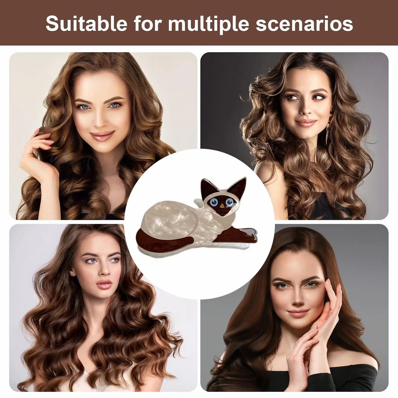 Зажим-коготь для волос Кошка - нескользящие когти для волос, заколки для волос, заколки для волос с узлом, большая нескользящая заколка для волос, кошачьи заколки для волос для женщин, девушек, для повседневной и официальной одежды, фото №6 Зажим-коготь для волос Кошка - нескользящие когти для волос, заколки для волос, заколки для волос с узлом, большая нескользящая заколка для волос, кошачьи заколки для волос для женщин, девушек, для повседневной и официальной одежды, фото №6