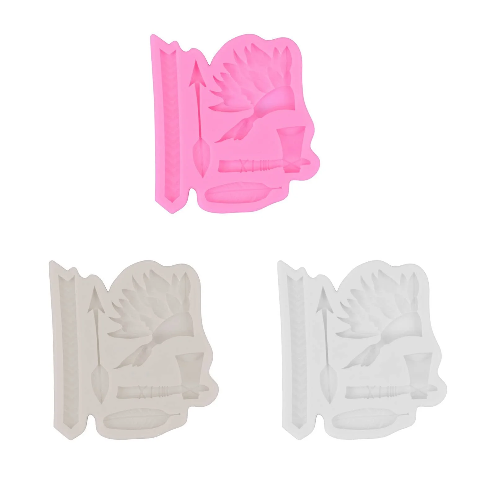 Форма силиконовая для выпечки и декора Arrow Feather Indian Headdress антипригарная, фото №4