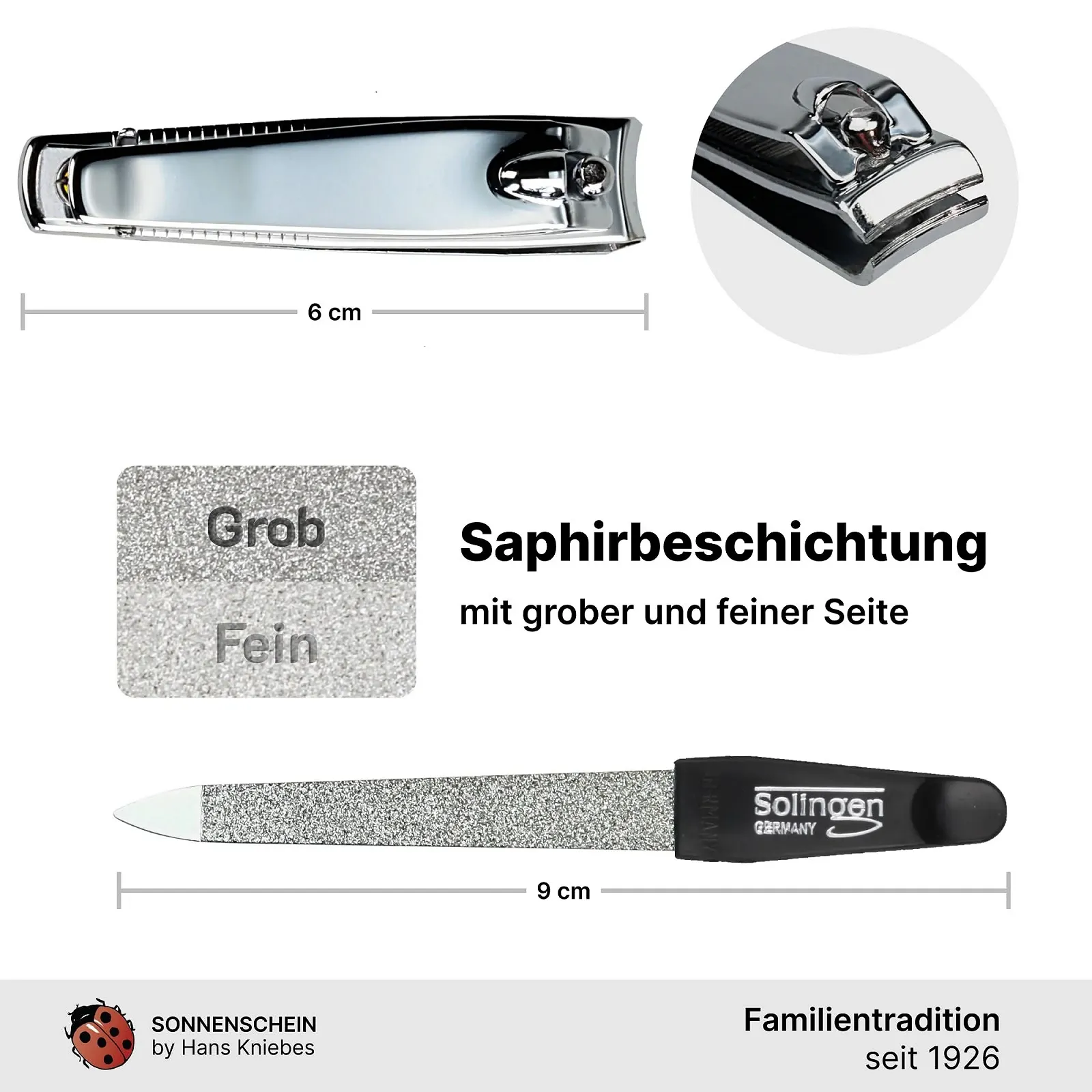 Набір для манікюру Sonnenschein by Hans Kniebes 6 предметів, фото №5