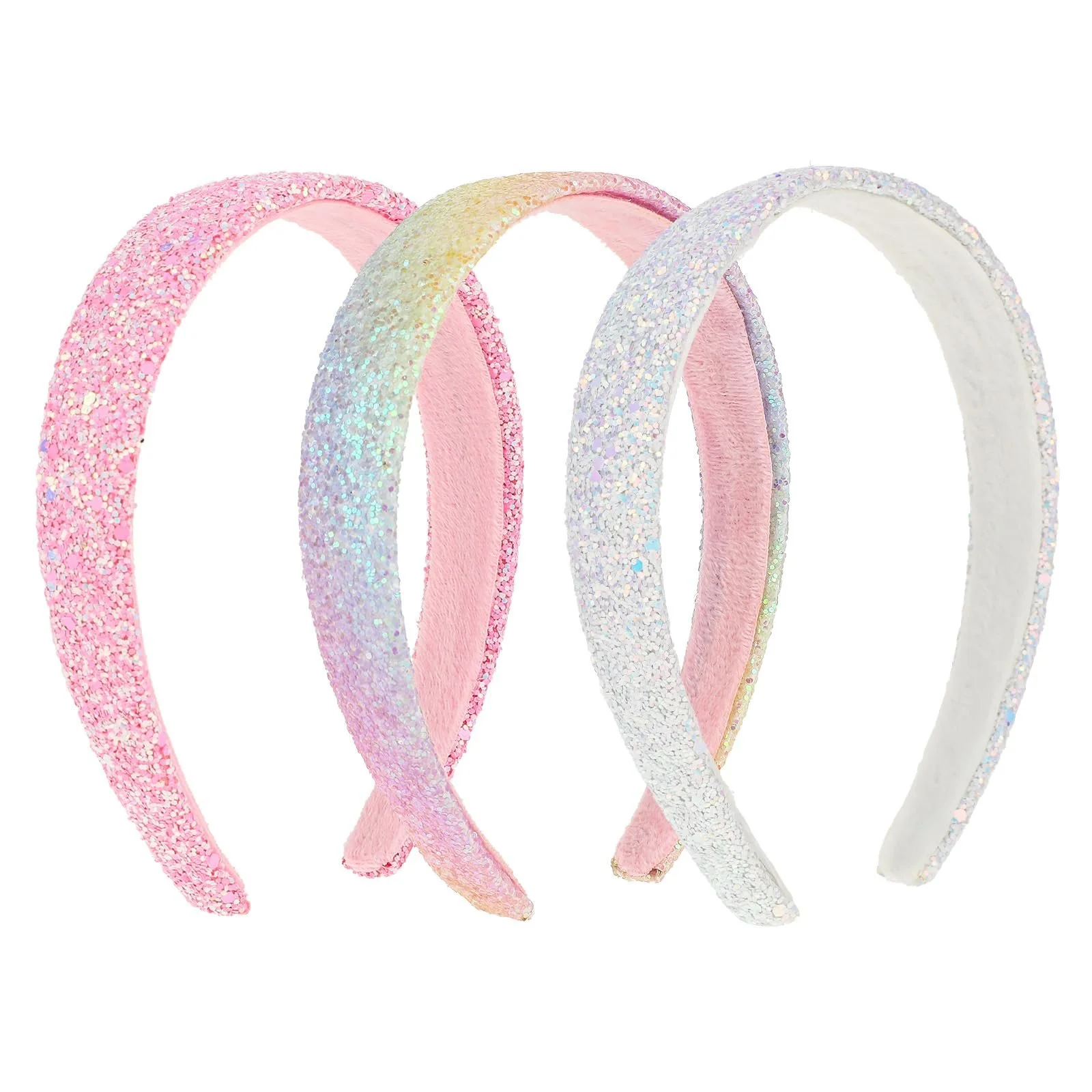 Набор обручей для волос с блестками для девочек (3 шт.), фото №1 Набор обручей для волос с блестками для девочек (3 шт.), фото №1