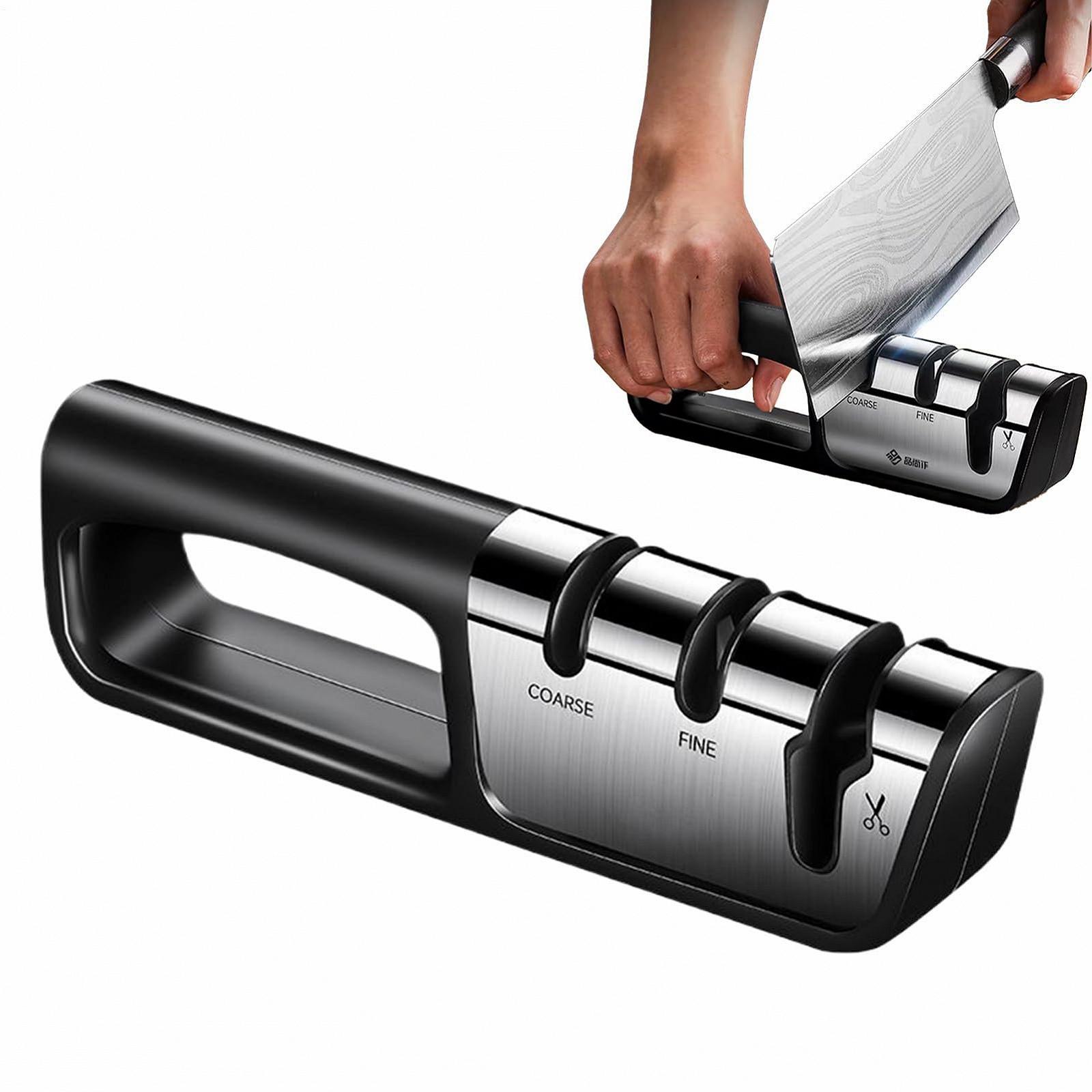 Точилка для ножей Chef Cutter Sharpener 3-ступенчатая ручная профессиональная, фото №9