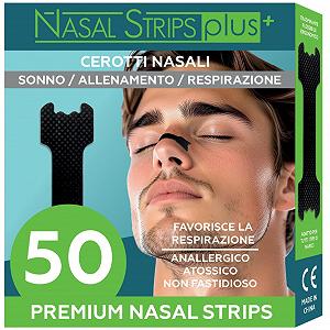 Пластирі для носа проти хропіння, пачка 50 шт., чорні, для жінок та чоловіків, довготривалі, преміальна тканина, антиалергенні, без медикаментів - Фото 1