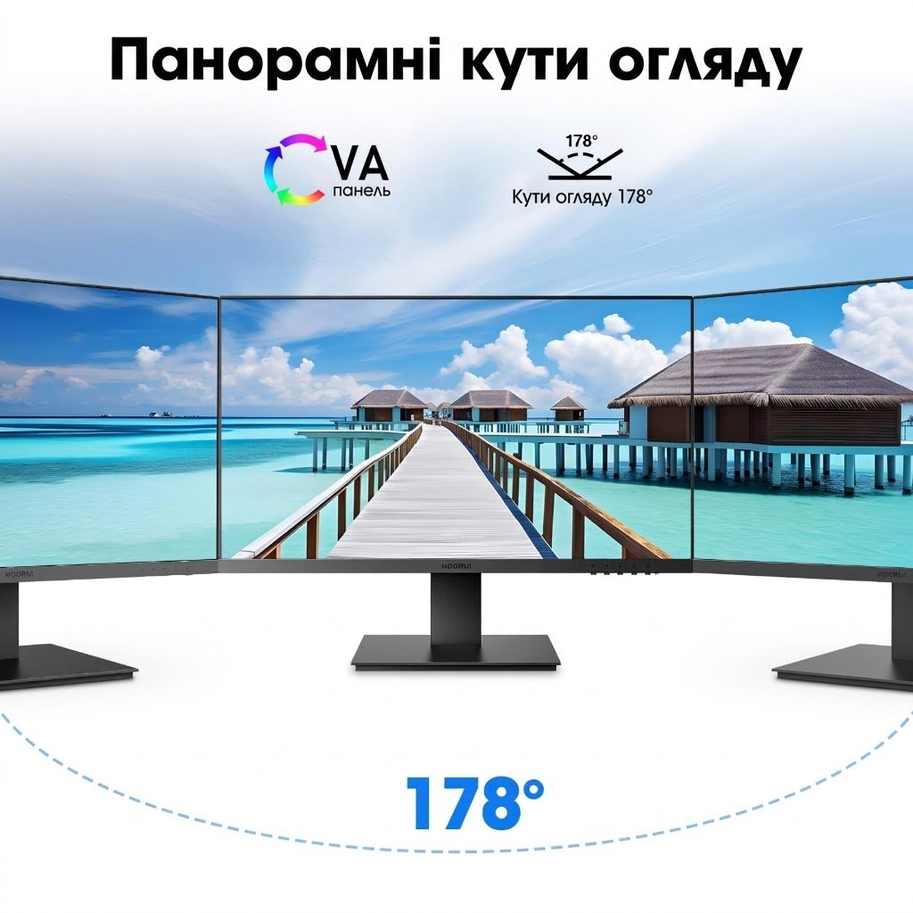 Монітор 27" KOORUI 27N2A Full HD VA 75 Гц, фото №3