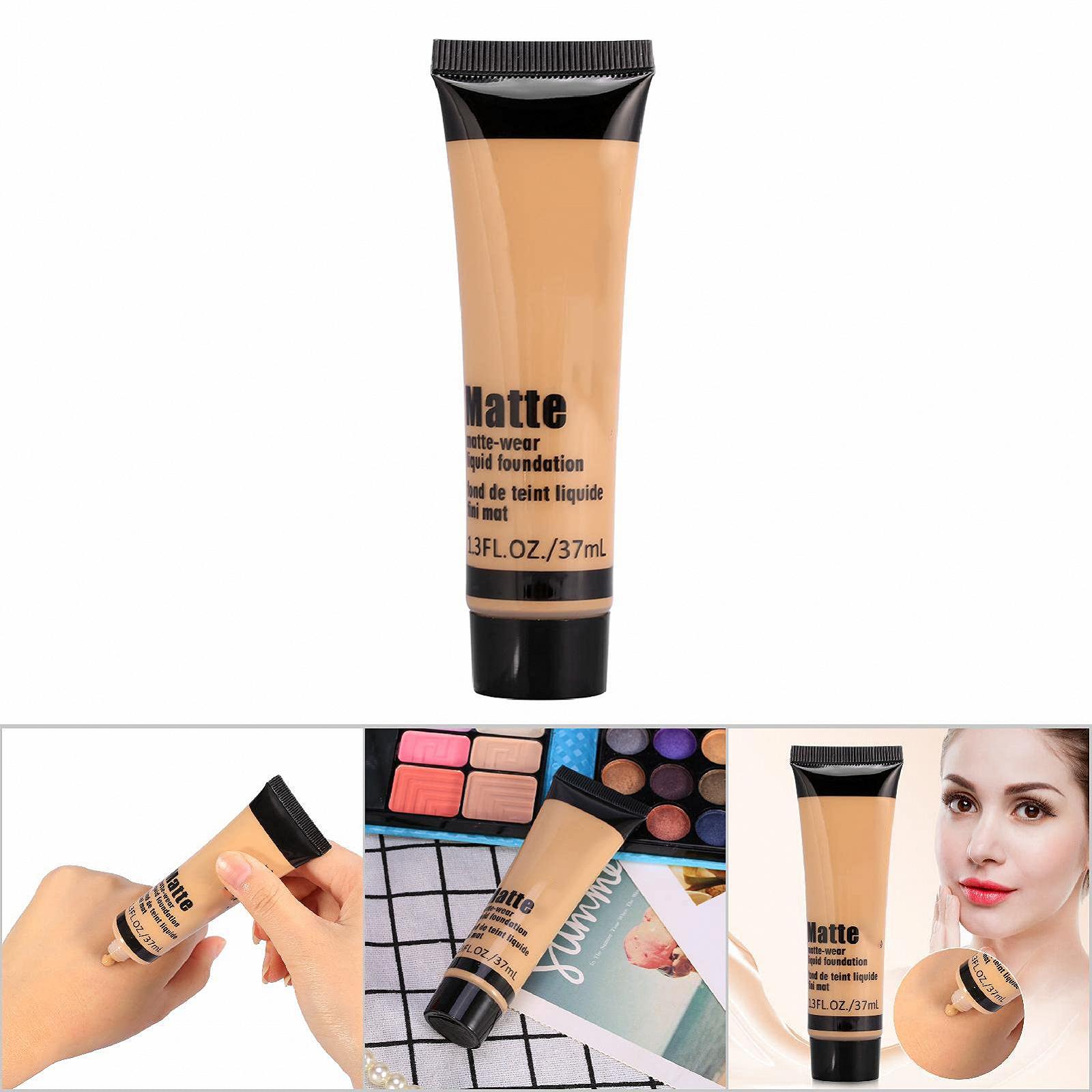 Тональний крем Miss Rose Face Liquid Foundation Matte Concealer Sun Block Cream (Beige 5), фото №5