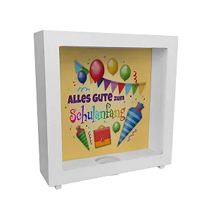 Скарбничка-рамка Alles Gute zum Schulanfang дерев'яна до початку школи - Фото 1