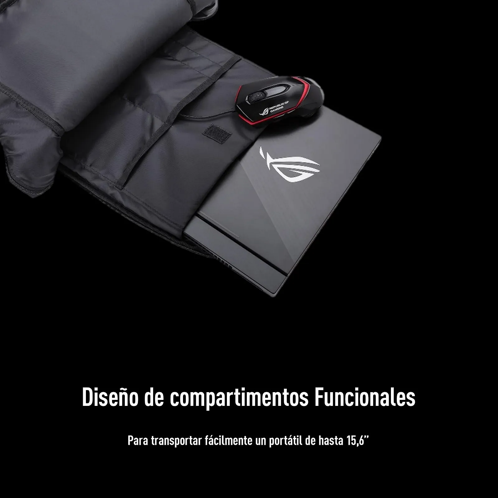 Рюкзак для ноутбука ASUS ROG BP1501G Черный, фото №8 Рюкзак для ноутбука ASUS ROG BP1501G Черный, фото №8