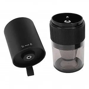 Электрическая кофемолка USB перезаряжаемая регулируемая с нержавеющими жерновами компактный дизайн для дома, кемпинга, путешествий synthetic.ua - Фото 1