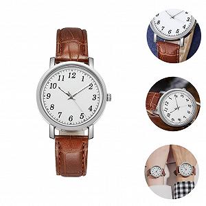 Часы женские PartyKindom с кожаным ремешком, легкий, аналоговый, удобный, прочный, модный, для женщин и студентов, для дня рождения и synthetic.ua - Фото 1