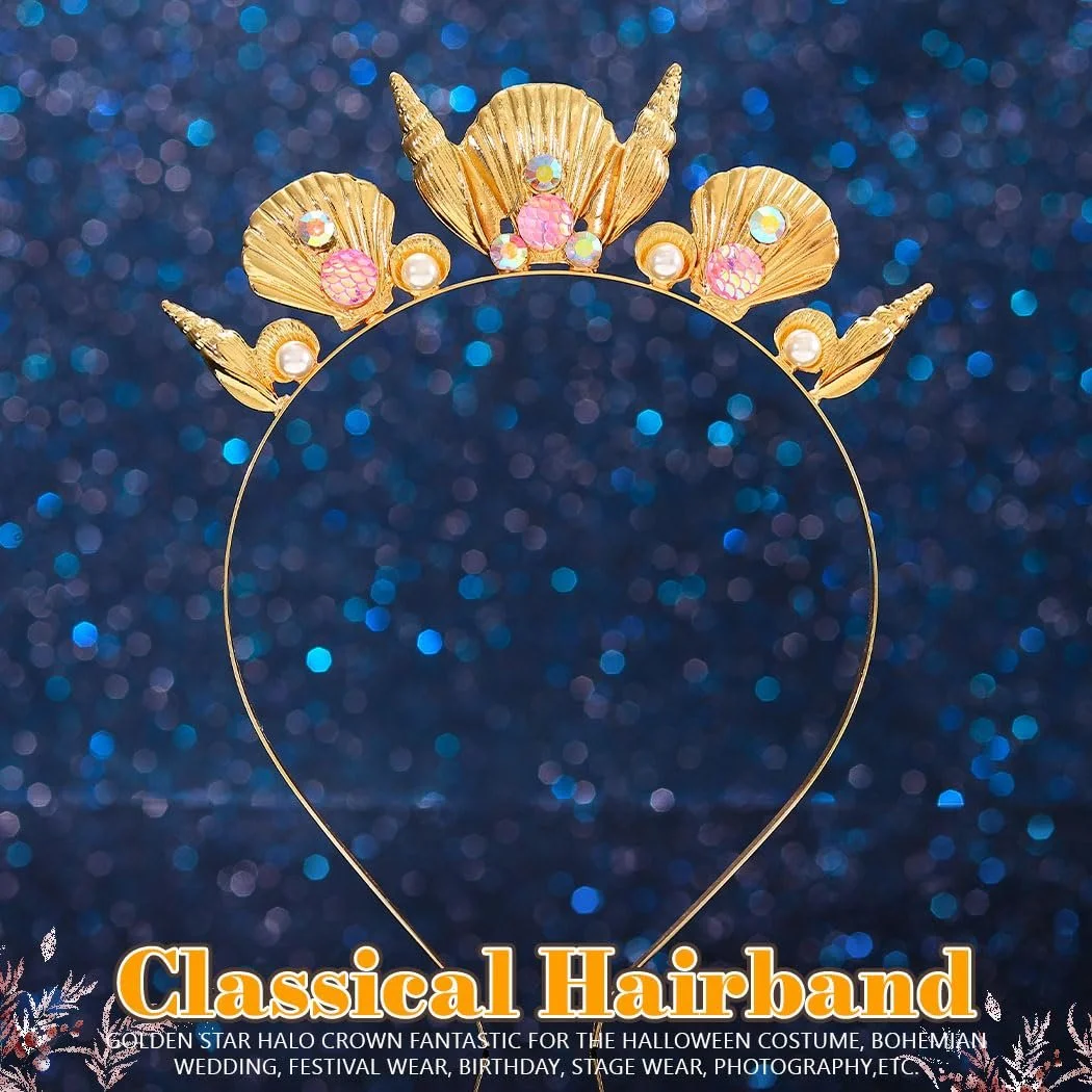 Тіара-обруч Princess Золота мушля, фото №2