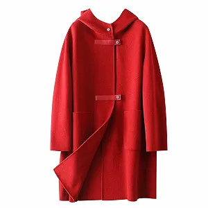 Жіноче перехідне шикарне двобортне вовняне - Фото 1