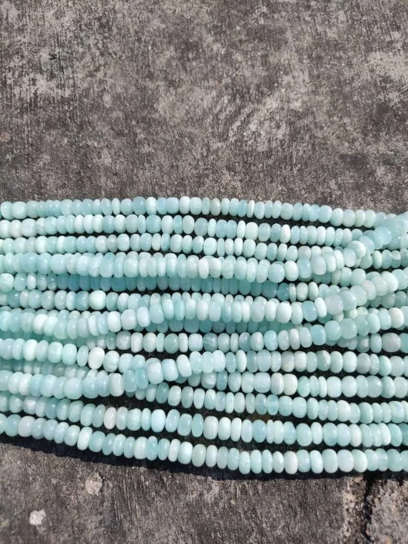 Бусины Амазонит Roundelle граненые 9-10 мм нить длиной 33 см для изготовления ювелирных изделий из драгоценных камней для ожерелья браслета, фото №4