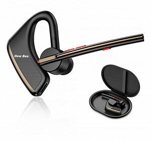 Bluetooth гарнітура Bee M50 чорний голосовий контроль stand-by 1440 годин - Фото 1