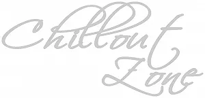 Наклейка на стіну Samunshi Chillout Zone Curved 60 x 28 см Сріблястий металевий ефект - Фото 1