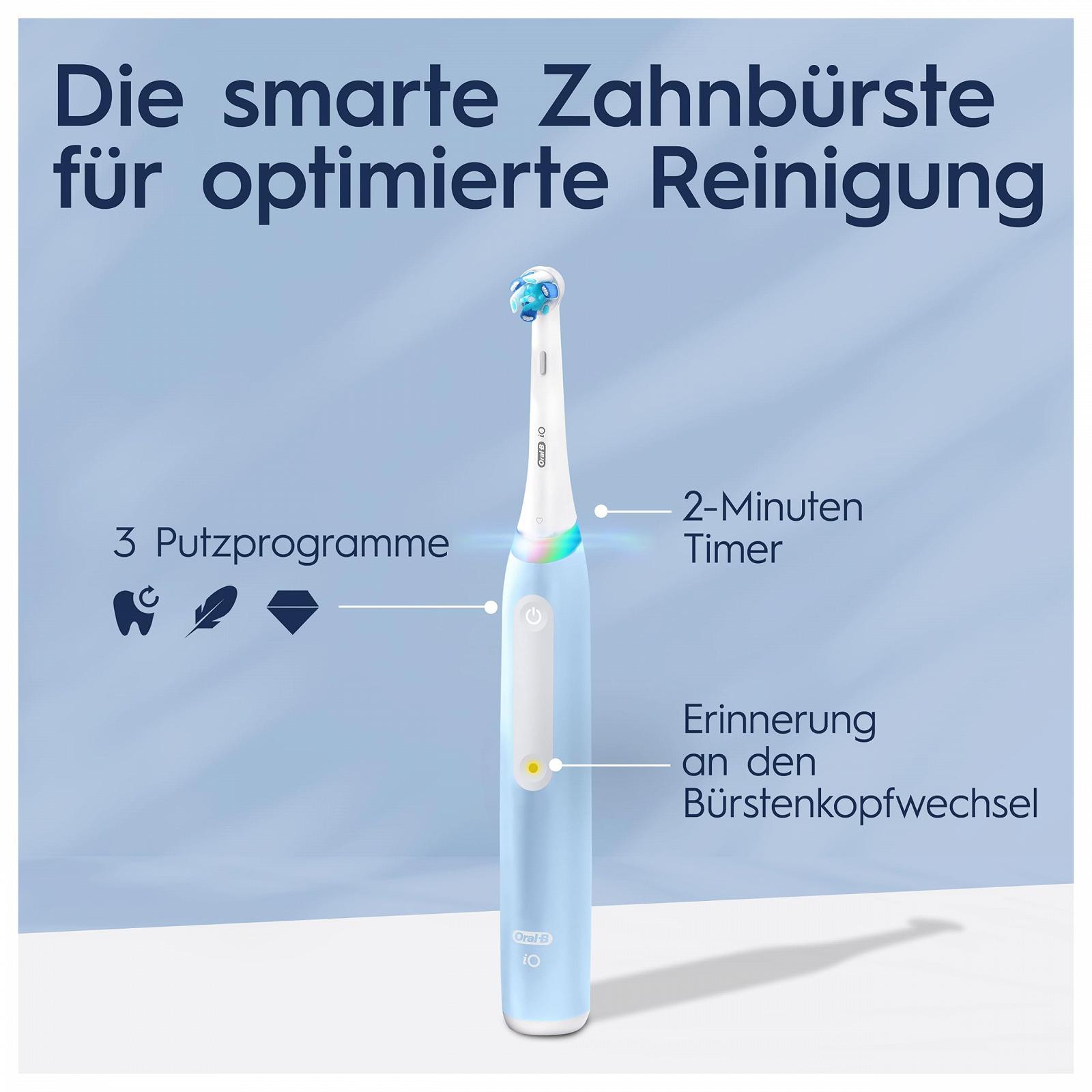Электрическая зубная щетка Oral-B iO Series 3 Plus Edition, 3 режима чистки, голубой лед, фото №3