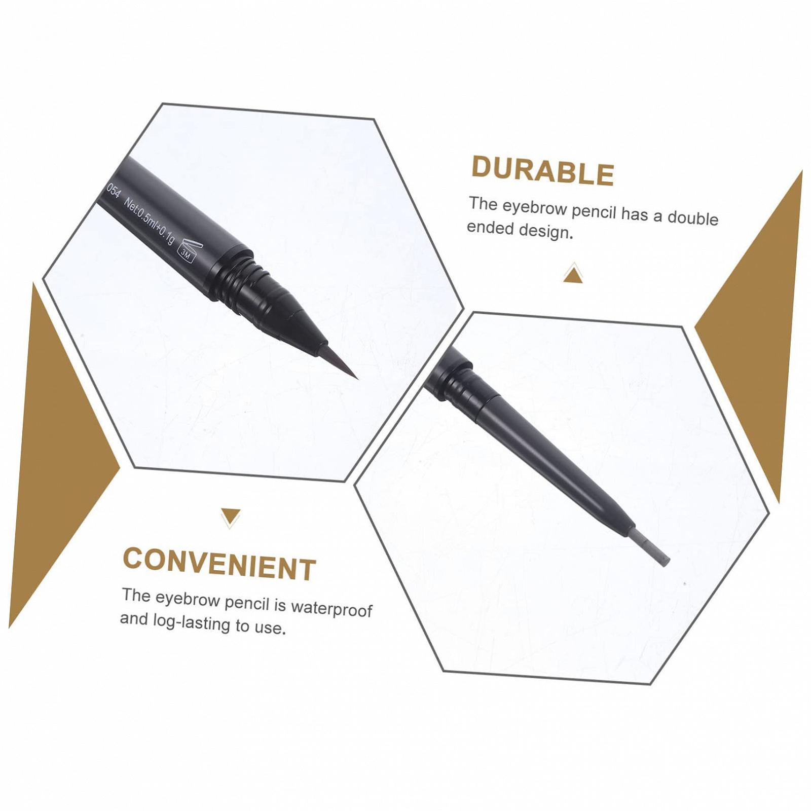 Карандаш для бровей HAPINARY Водостойкий Двухсторонний Темно-коричневый, фото №6