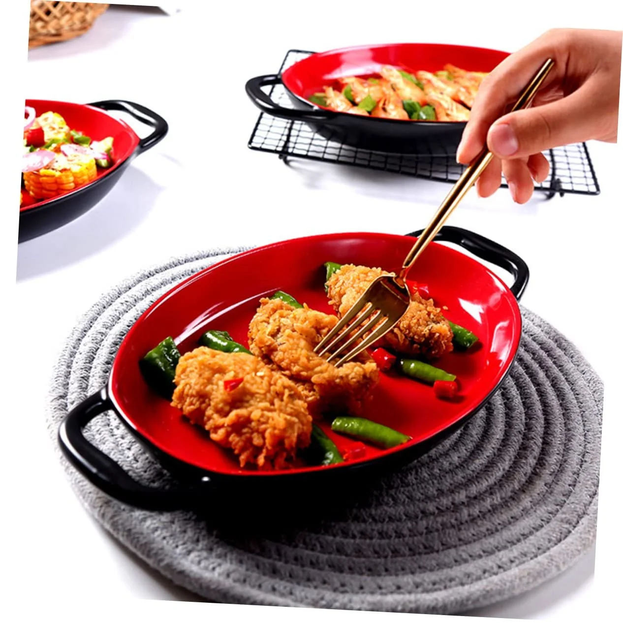 Форма для випікання BESTOYARD керамічна з ручками антипригарна, фото №7