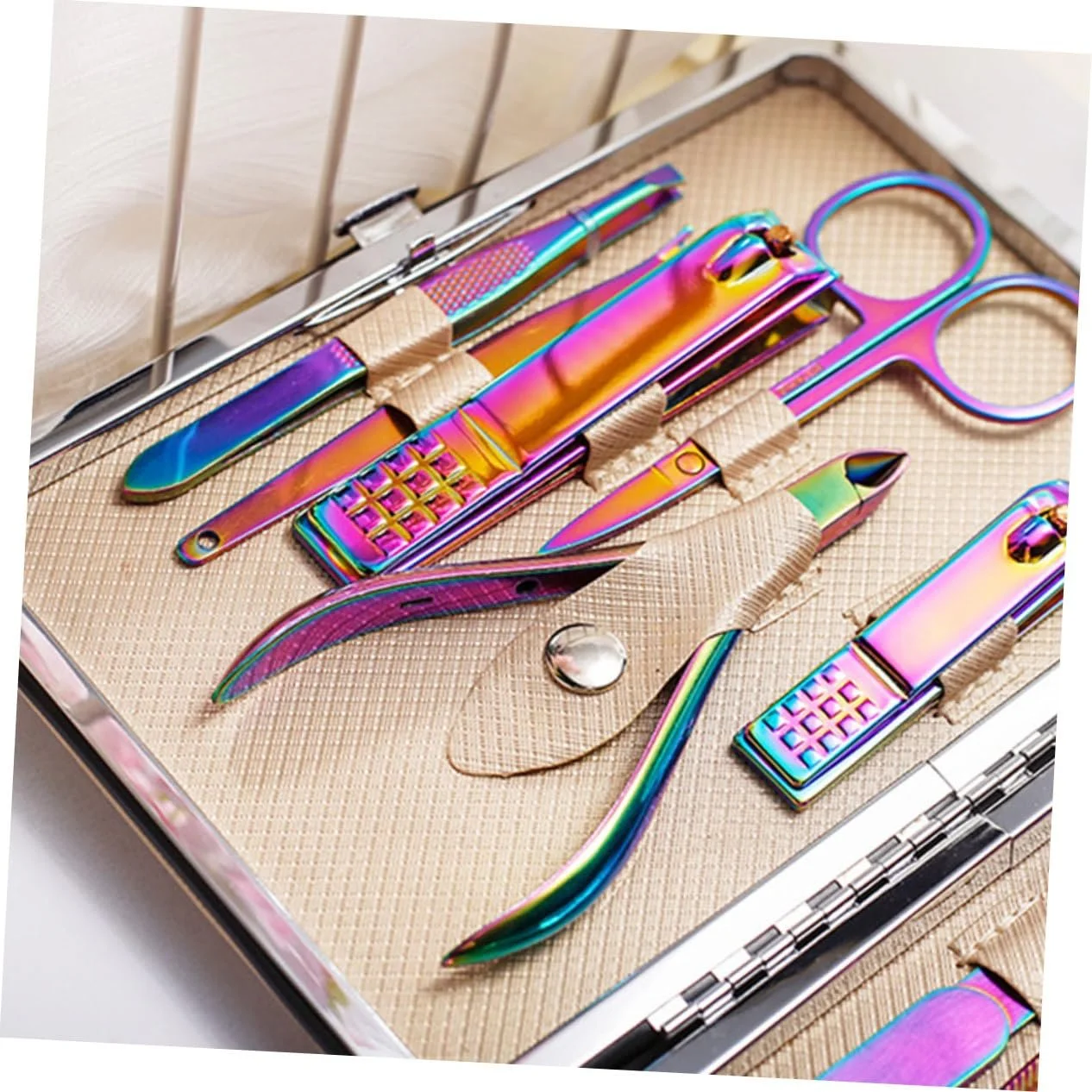 Набір для манікюру Healvian 15 предметів, нержавіюча сталь, дорожній, фото №2