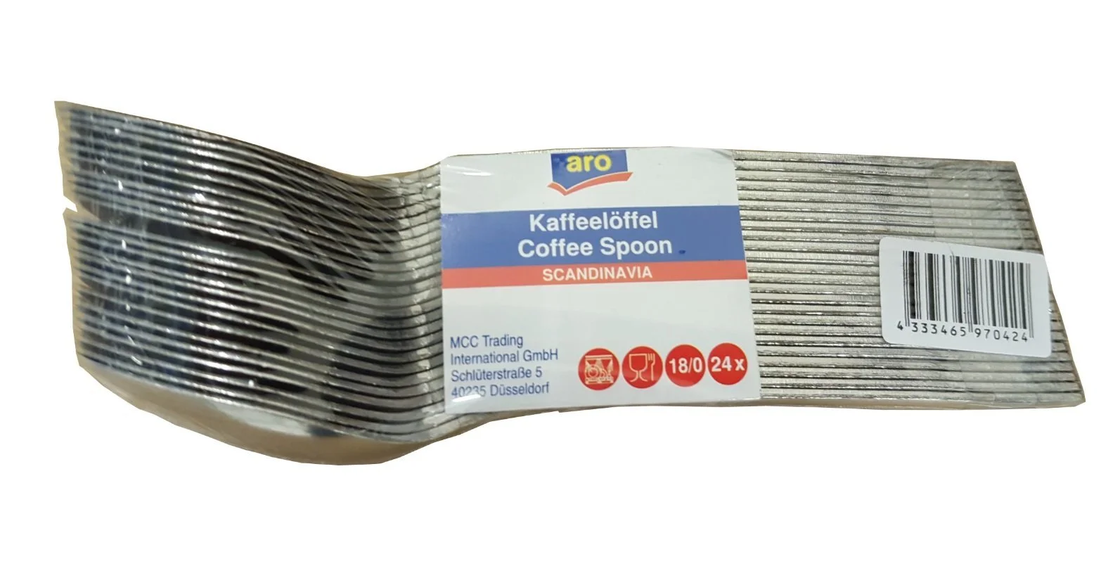 Ложка кавова ARO Scandinavia Edelstah нержавіюча сталь 2 x 24 48 штук, фото №2