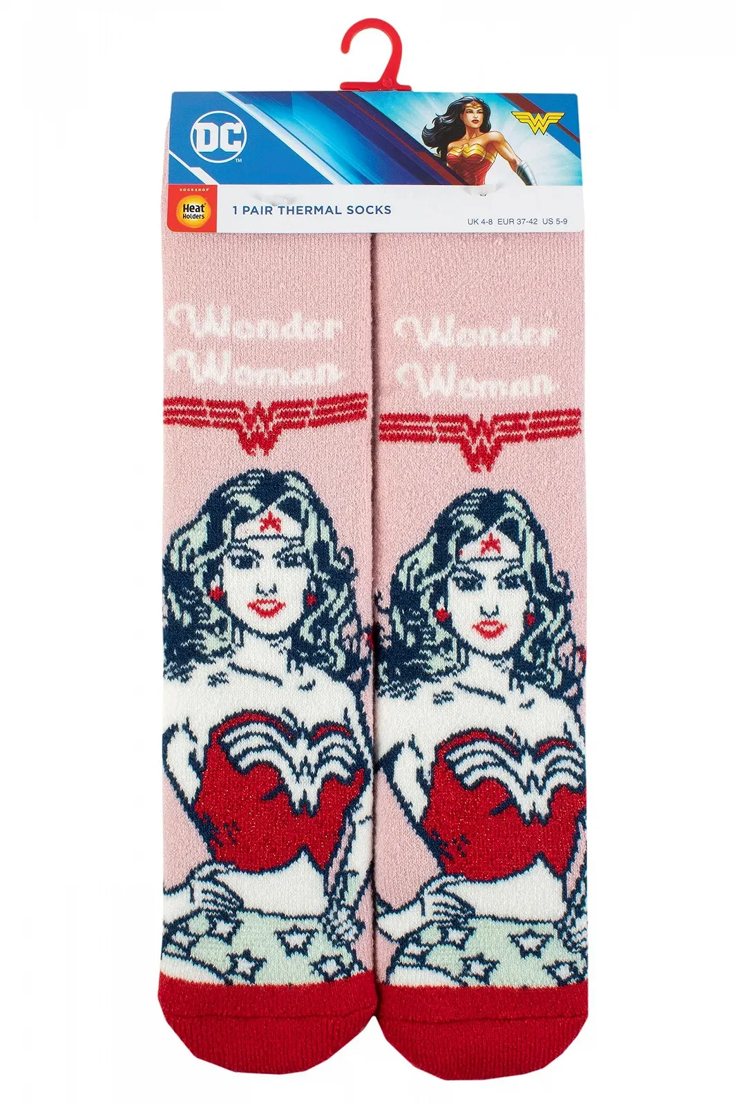Носки HEAT HOLDERS Sockshop Женские DC Comic Character 1.6 TOG Lite Warm Thermal Patterned Wonder Woman 1 пара, фото №2