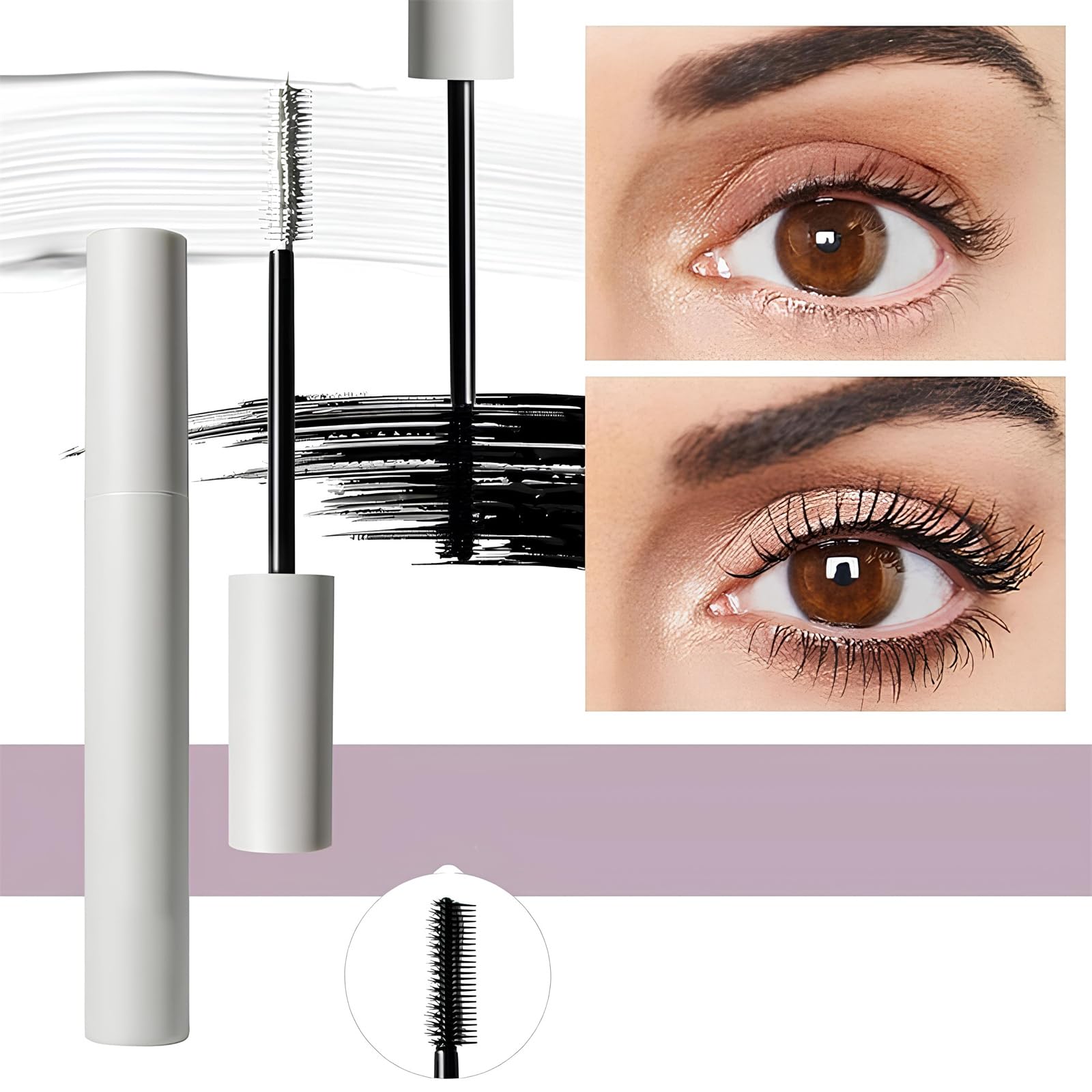 Туш для вій Long Lasting, Voluminous, False Lash Effect, Curl and Volume, Sculpted White, фото №3