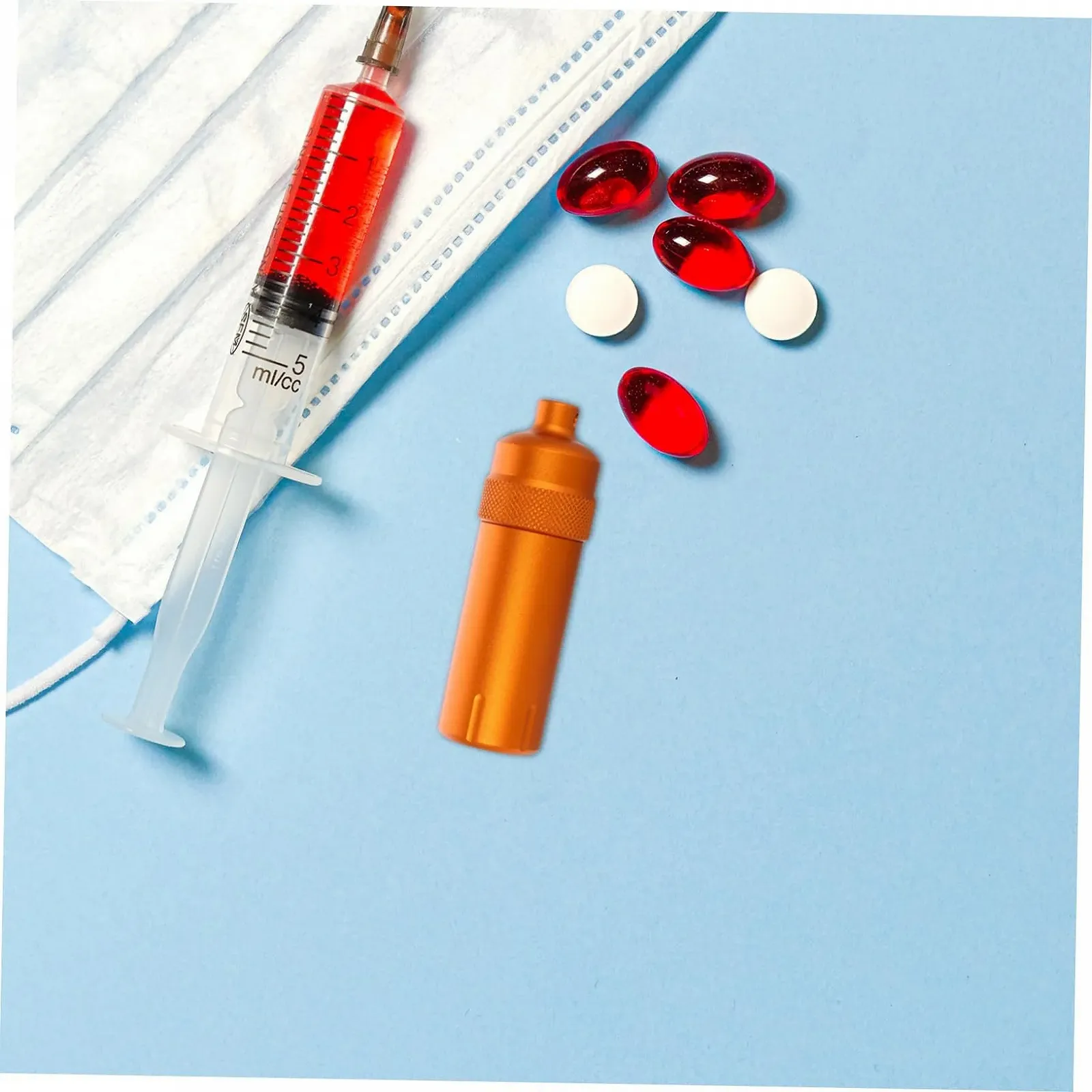 Контейнер для таблеток BESPORTBLE з алюмінієвого сплаву, металевий футляр для таблеток, дорожній тримач для таблеток, органайзер для ліків, дорожній контейнер для таблеток, фото №2