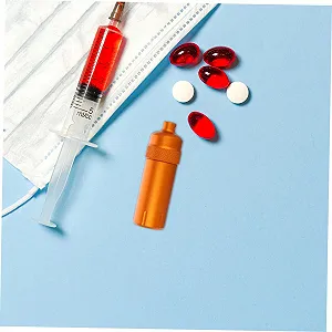 Контейнер для таблеток BESPORTBLE з алюмінієвого сплаву, металевий футляр для таблеток, дорожній тримач для таблеток, органайзер для ліків, дорожній контейнер для таблеток synthetic.ua - Фото 1