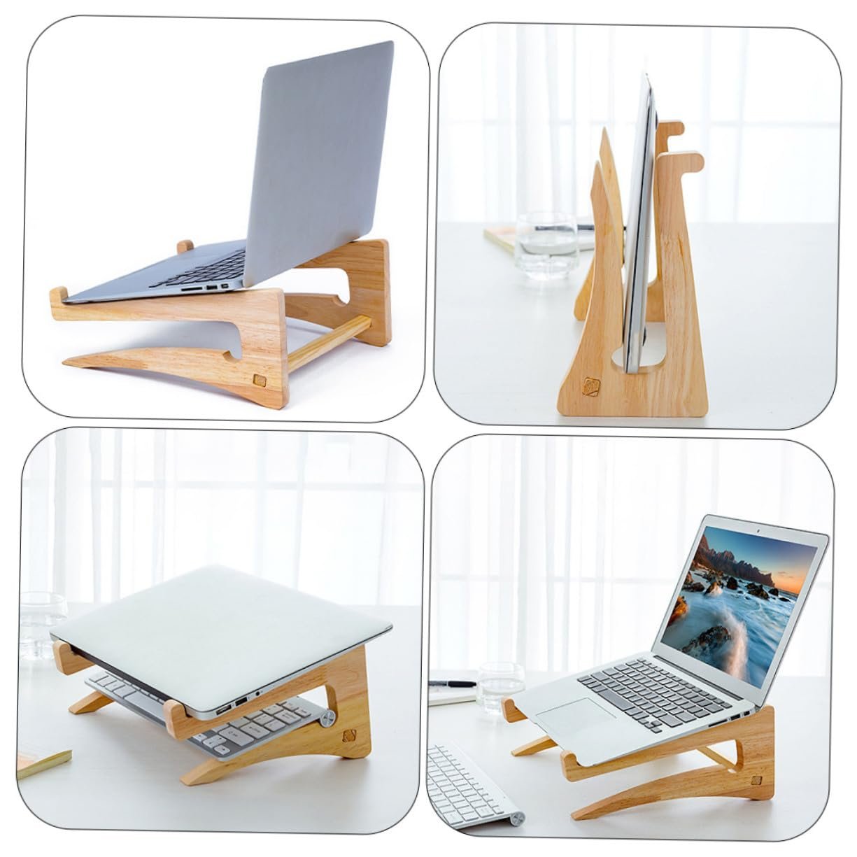 Дерев'яна Підставка для ноутбука, Регульована по висоті, фото №5 Дерев'яна Підставка для ноутбука, Регульована по висоті, фото №5
