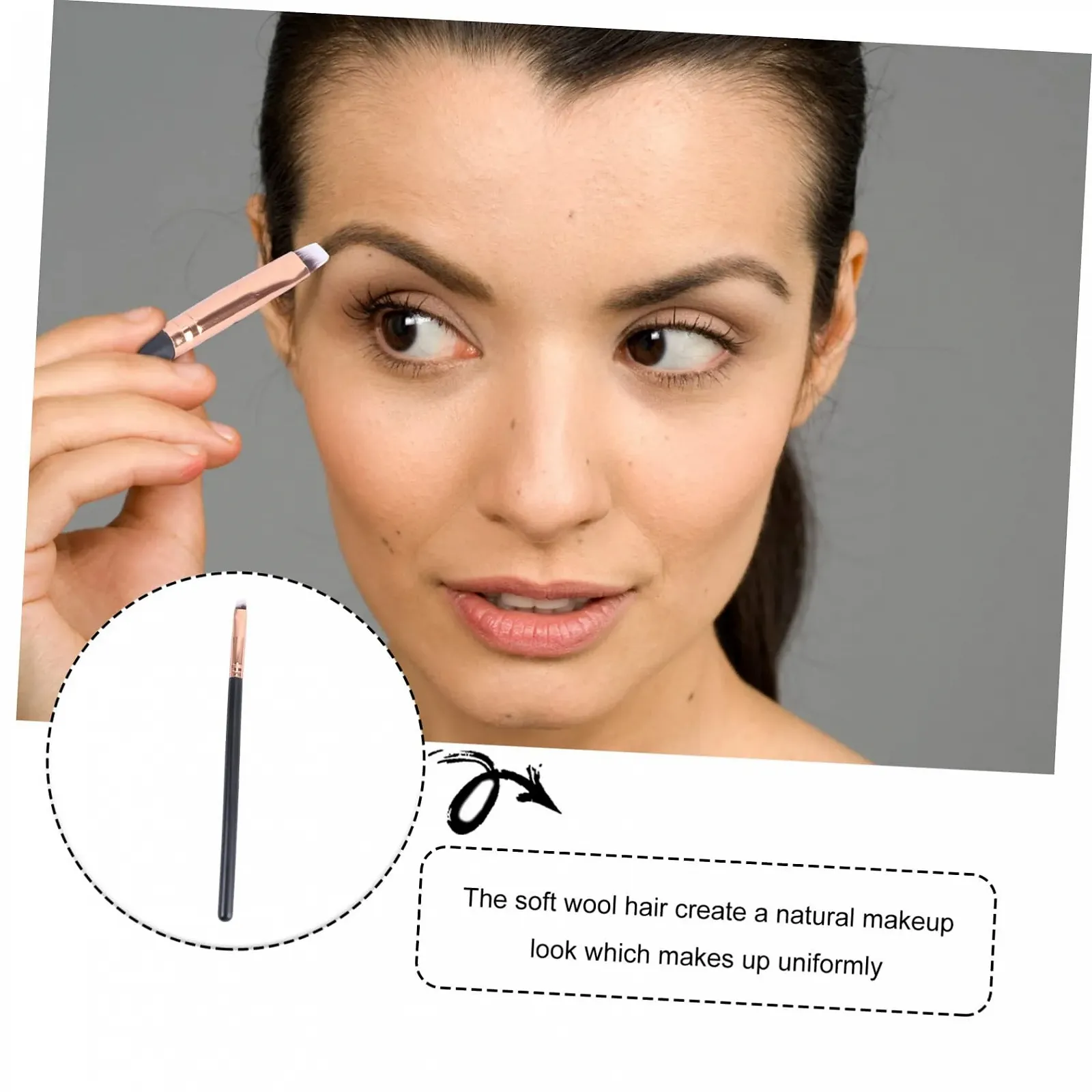 Пензлі Eyeliner minkissy для макіяжу очей, тонкий кутовий, фото №6 Пензлі Eyeliner minkissy для макіяжу очей, тонкий кутовий, фото №6