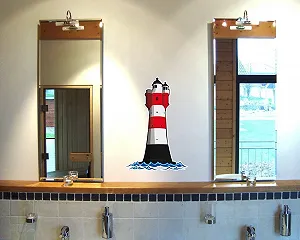 Наклейка на стіну Red Sand Маяк різнокольорова 20 x 30 см synthetic.ua - Фото 1