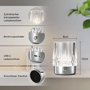 Настільна лампа HARPER LIVING LED акумуляторна сенсорна USB-C Золотистий synthetic.ua - Фото 1