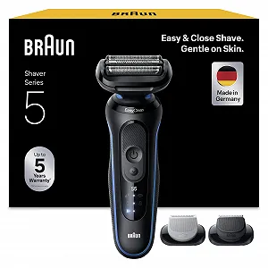 Чоловіча електробритва Braun Series 5 52-B1650s Бездротова для вологого та сухого гоління Синя - Фото 1
